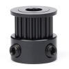$$ 123-3D GT2 Pulley högupplöst | 6mm rem | 20 tänder | 5mm skaft | Svart