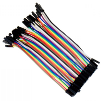 123-3D $$ 123-3D Jumper kablar med dupont-kontakt hona till hona | 40st | 10cm  DDK00049