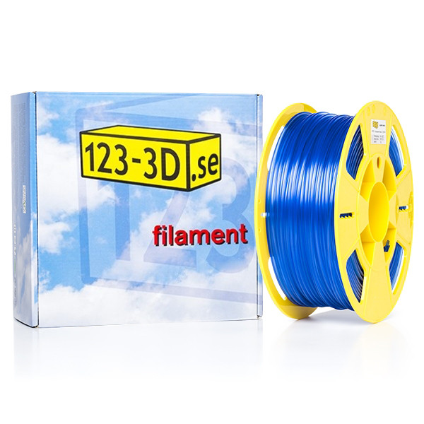 $$ 123-3D PETG filament | Transparent Blå | 2,85mm | 1kg DFE11018 - 1