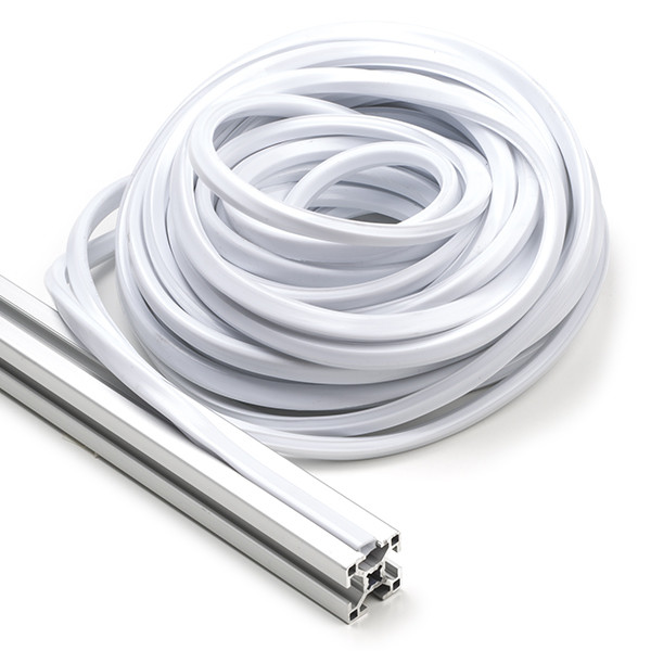 123-3D $$ 123-3D Tätningslist 8mm för 30x30 profil | Vit | 15m  DFC00188 - 1