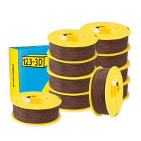 123-3D $ 123-3D PLA Filament | Brun | 1,75mm | 1kg | 10-pack  DHM10002