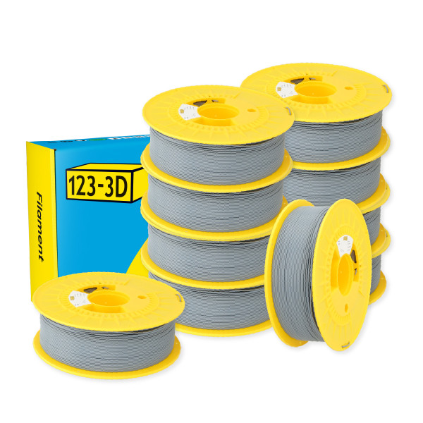 123-3D $ 123-3D PLA Filament | Grå | 1,75mm | 1kg | 10-pack  DHM10014 - 1