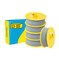 123-3D $ 123-3D PLA Filament | Grå | 1,75mm | 1kg | 5-pack  DHM10013