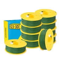 123-3D $ 123-3D PLA Filament | Grön | 1,75mm | 1kg | 10-pack  DHM10017