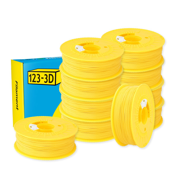 $ 123-3D PLA Filament | Gul | 1,75mm | 1kg | 10-pack DHM10008 - 1
