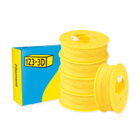 $ 123-3D PLA Filament | Gul | 1,75mm | 1kg | 5-pack DHM10007