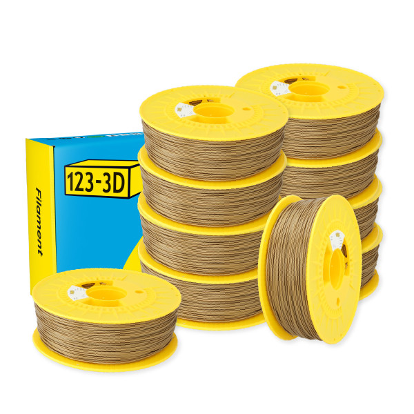 $ 123-3D PLA Filament | Guld | 1,75mm | 1kg | 10-pack DHM10011 - 1