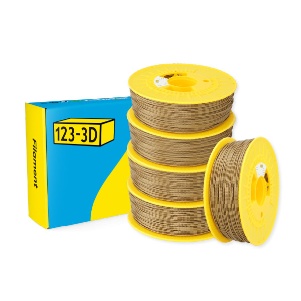 123-3D $ 123-3D PLA Filament | Guld | 1,75mm | 1kg | 5-pack  DHM10010 - 1