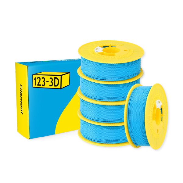 123-3D $ 123-3D PLA Filament | Himmelsblå | 1,75mm | 1kg | 5-pack  DHM10019 - 1