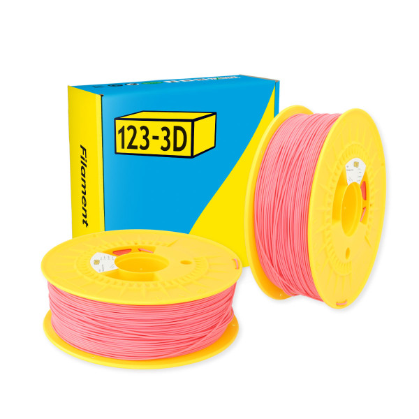 $ 123-3D PLA Filament | Jordgubbsrosa | 1,75mm | 1kg | 2-pack DHM10064 - 1