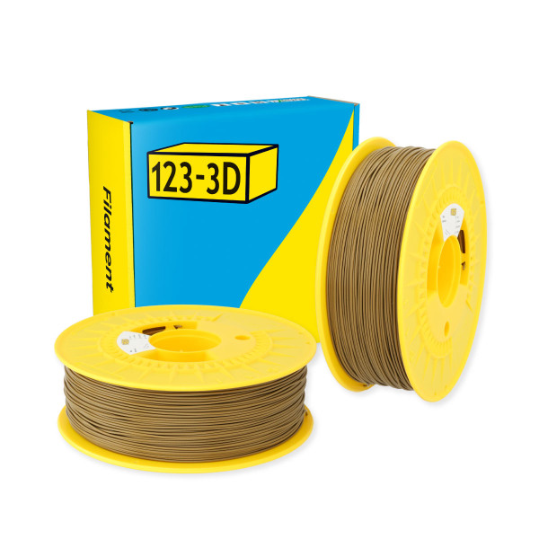 $ 123-3D PLA Filament | Khakigrå | 1,75mm | 1kg | 2-pack DHM10061 - 1