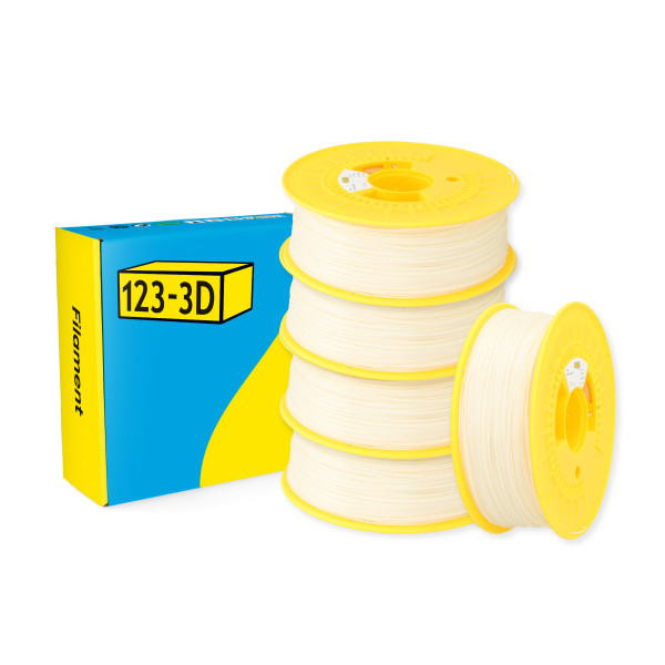 $ 123-3D PLA Filament | Krämvit | 1,75mm | 1kg | 5-pack DHM10074 - 1