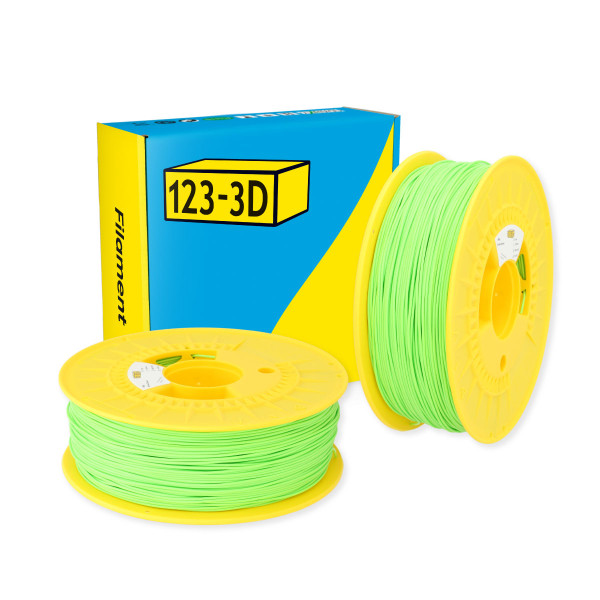 $ 123-3D PLA Filament | Limegrön | 1,75mm | 1kg | 2-pack DHM10070 - 1