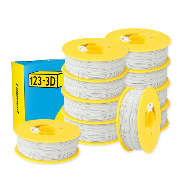 123-3D $ 123-3D PLA Filament | Ljusgrå | 1,75mm | 1kg | 10-pack  DHM10023 - 1
