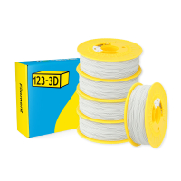123-3D $ 123-3D PLA Filament | Ljusgrå | 1,75mm | 1kg | 5-pack  DHM10022