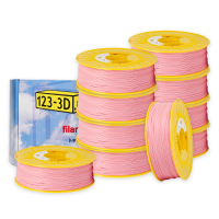 123-3D $ 123-3D PLA Filament | Ljusrosa | 1,75mm | 1kg | 10-pack  DHM10026