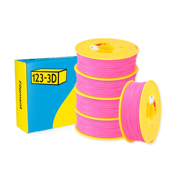 $ 123-3D PLA Filament | Ljusrosa | 1,75mm | 1kg | 5-pack DHM10025 $ 123-3D PLA Filament | Ljusrosa | 1,75mm | 1kg | 5-pack DHM10025 - 1
