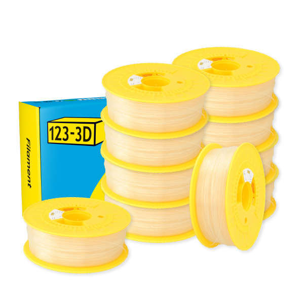 $ 123-3D PLA Filament | Neutral | 1,75mm | 1kg | 10-pack DHM10029 - 1