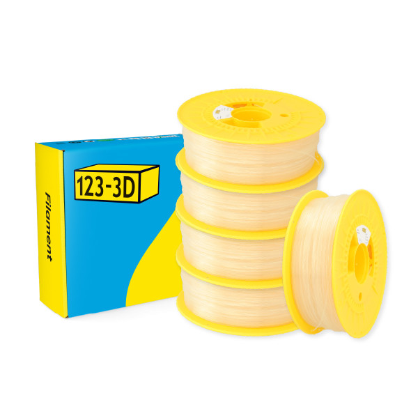 $ 123-3D PLA Filament | Neutral | 1,75mm | 1kg | 5-pack DHM10028 - 1