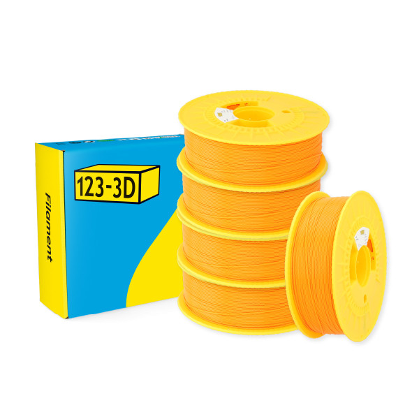 $ 123-3D PLA Filament | Orange | 1,75mm | 1kg | 5-pack DHM10031 - 1
