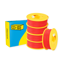 $ 123-3D PLA Filament | Röd | 1,75mm | 1kg | 5-pack DHM10037