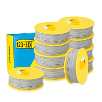 123-3D $ 123-3D PLA Filament | Silver | 1,75mm | 1kg | 10-pack  DHM10047