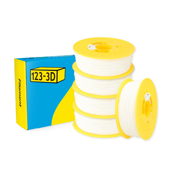 123-3D $ 123-3D PLA Filament | Snövit | 1,75mm | 1kg | 5-pack  DHM10040 - 1