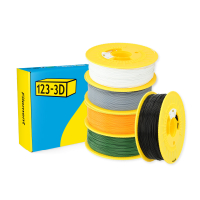 123-3D $ 123-3D PLA Filament | Svart, Vit, Grön, Grå, Orange | 1,75mm | 1kg | Starterpack  DHM10055