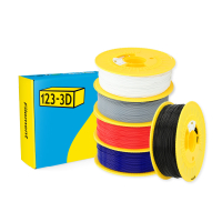 123-3D $ 123-3D PLA Filament | Svart, Vit, Röd, Grå, Blå | 1,75mm | 1kg | Starterpack  DHM10054