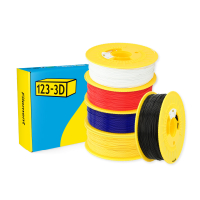 123-3D $ 123-3D PLA Filament | Svart, Vit, Röd, Gul, Mörkblå | 1,75mm | 1kg | Starterpack  DHM10056