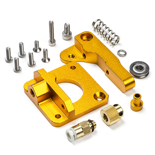 < 123-3D Aluminium MK8 Bowden Extruder Upgrade kit | Guld | Höger DEX00015 - 1