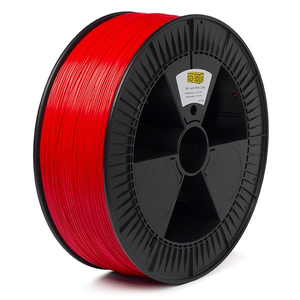 123-3D ABS filament | Röd | 1,75mm | 2,3kg  DFA11055 - 1