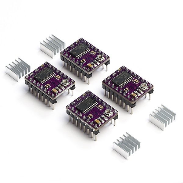 123-3D DRV8825 driver multipack | 4 x driver + 4 x kylblock  DSD00010 - 1