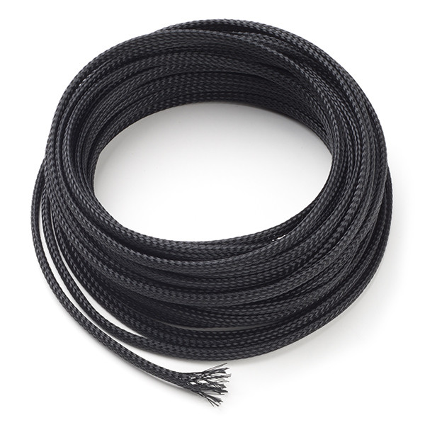 123-3D Flätad kabelstrumpa | 4mm | 10m | Svart  DKA00028 - 1