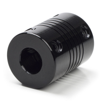 123-3D Flexibel motorkoppling | 6,35mm - 8mm | Svart  DMO00058