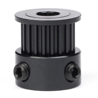 123-3D GT2 Pulley högupplöst | 6mm rem | 20 tänder | 5mm skaft | Svart DME00088
