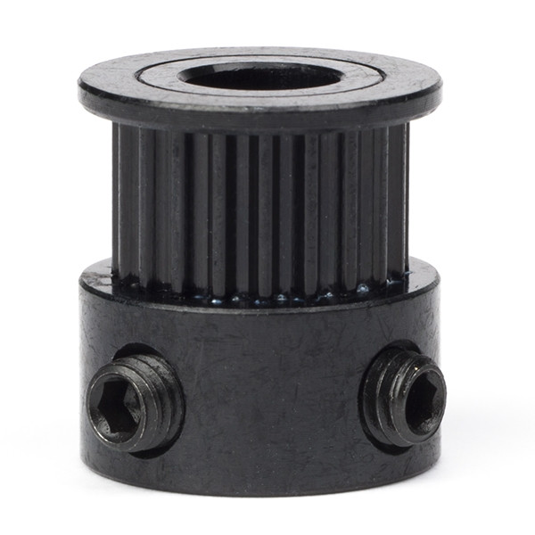 123-3D GT2 Pulley högupplöst | 6mm rem | 20 tänder | 6,35mm axel | Svart DME00097 - 1