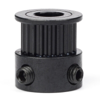 123-3D GT2 Pulley högupplöst | 6mm rem | 20 tänder | 6,35mm axel | Svart DME00097