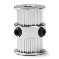 123-3D GT2 Pulley högupplöst | dubbel | 6mm rem | 20 tänder | 5mm axel DME00057
