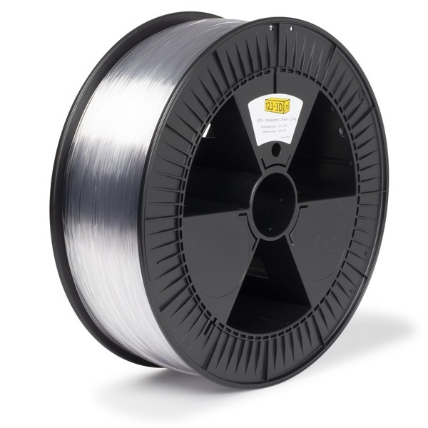 123-3D PETG filament | Transparent | 1,75mm | 2,3kg  DFE11030 - 1