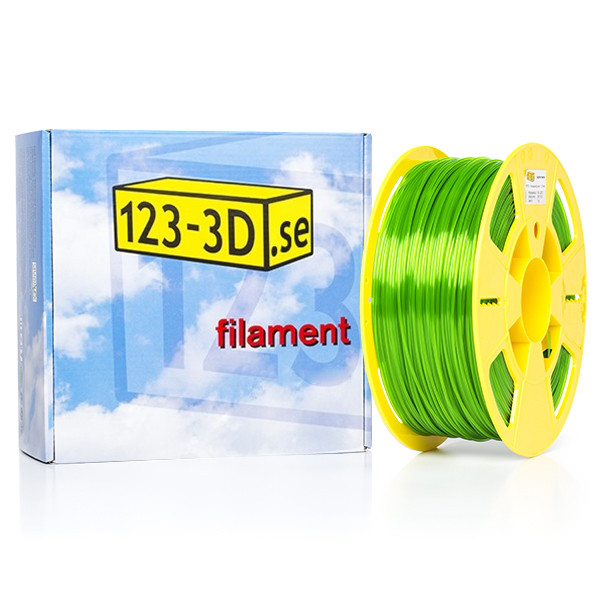 123-3D PETG filament | Transparent Grön | 1,75mm | 1kg DFE02007c DFE02023c DFE11010 - 1