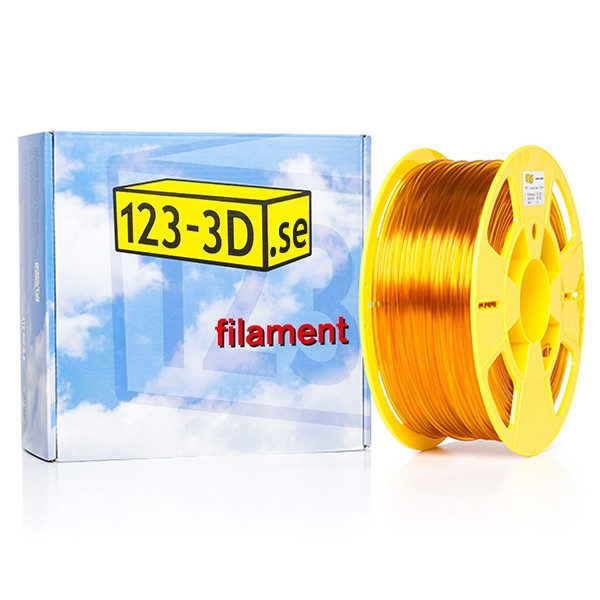 123-3D PETG filament | Transparent Gul | 2,85mm | 1kg DFE11020 - 1