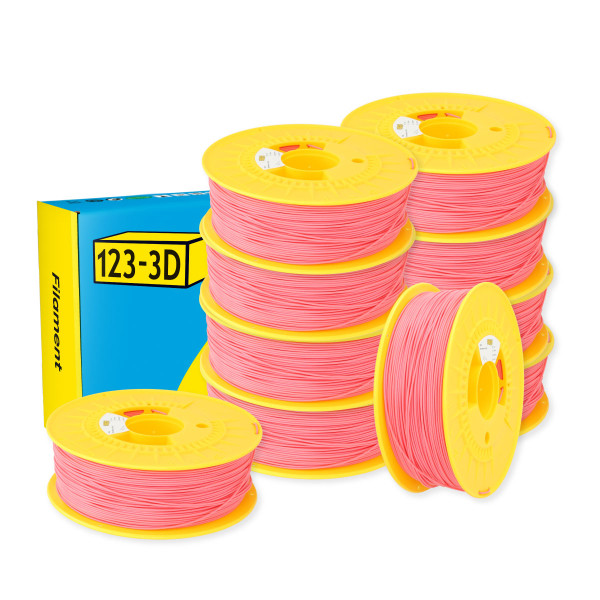 123-3D PLA Filament | Jordgubbsrosa | 1,75mm | 1kg | 10-pack DHM10066 - 1