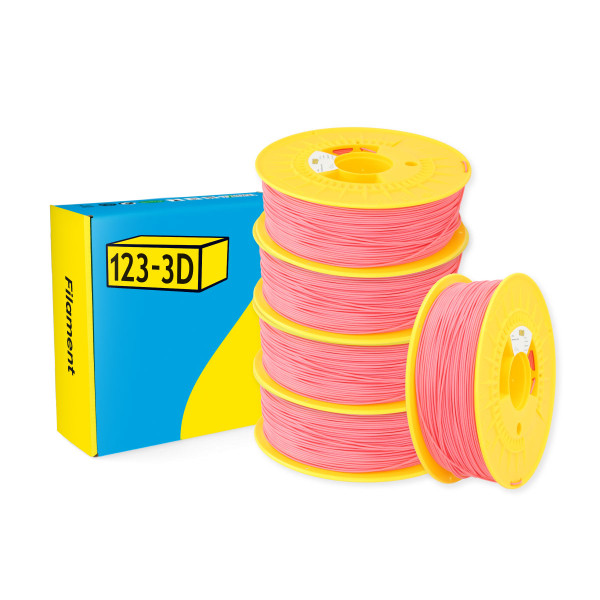 123-3D PLA Filament | Jordgubbsrosa | 1,75mm | 1kg | 5-pack DHM10065 - 1