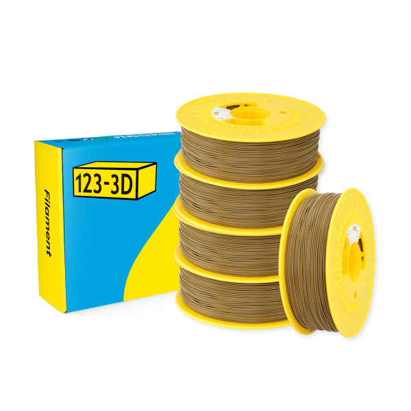 123-3D PLA Filament | Khakigrå | 1,75mm | 1kg | 5-pack DHM10062 - 1