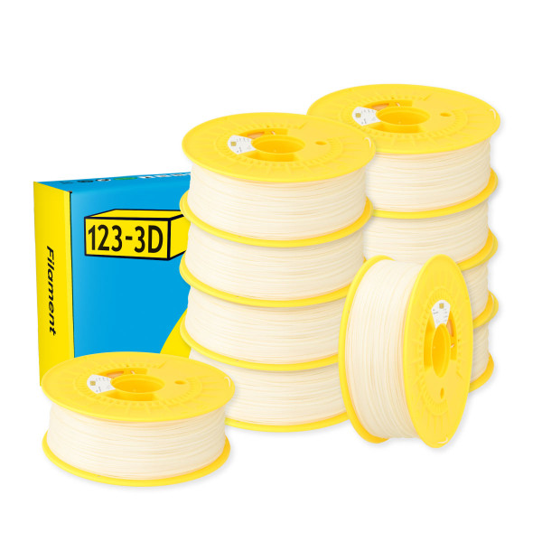 123-3D PLA Filament | Krämvit | 1,75mm | 1kg | 10-pack DHM10075 - 1