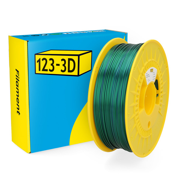 123-3D PLA Filament | Lila - Grön | 1,75mm | 1kg | Chameleon  DHM00252 - 1