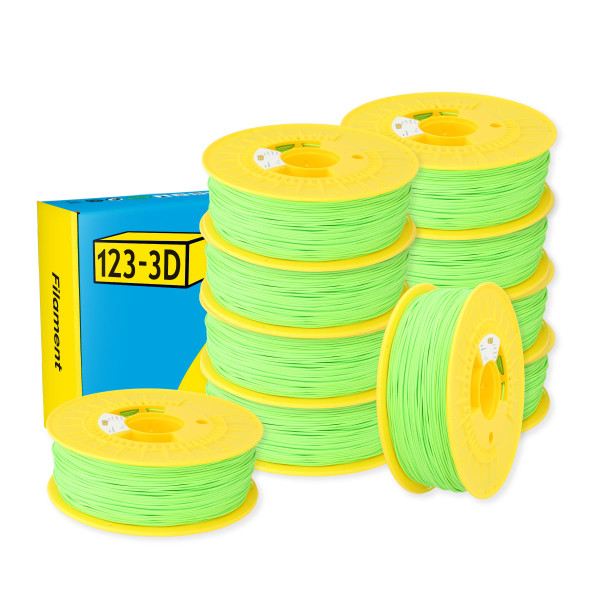 123-3D PLA Filament | Limegrön | 1,75mm | 1kg | 10-pack DHM10072 - 1