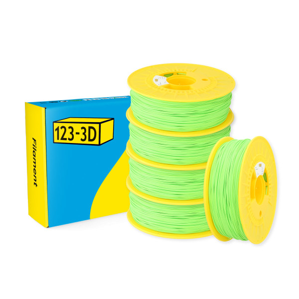 123-3D PLA Filament | Limegrön | 1,75mm | 1kg | 5-pack DHM10071 - 1