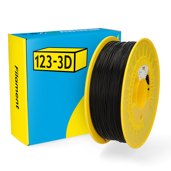 123-3D PLA Filament | Svart | 1,75mm | 1kg | Antibakteriell  DHM00239 - 1